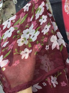 🌸Floral Shiffon Saree✨