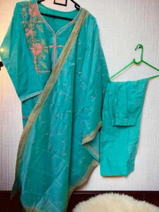 Party Wear  Heavy Kurta Pant Dupatta 3pc Set