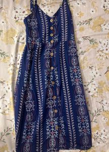 Boho Button-Front Midi Dress