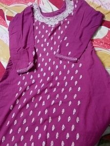 ElegantPurple Embroidered salwar kurti garam suit