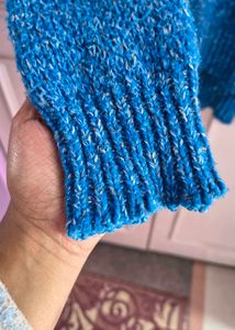 Blue Knit Pullover