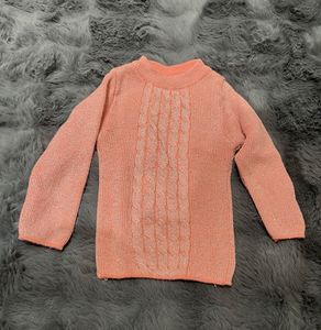 Peach Shimmery Knit Sweater