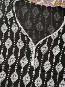 Elegant Black &amp; White Kurta