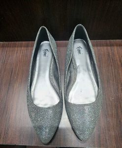 Sparkly Silver Flats