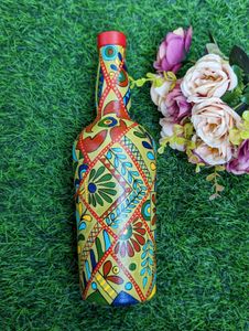 Hand-Painted Bottle Decor