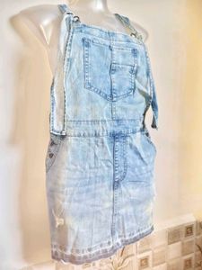 Denim Overall Dress Size Small