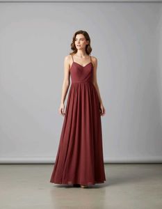 Elegant Rust Maxi AZAZIE Dress(A4)