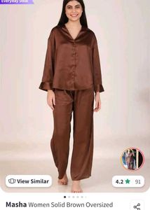 Masha Brand Brown Night Suit