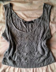 Knit Tank Top - lavender grey