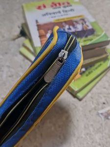 Vintage Blue &amp; Yellow Pouch