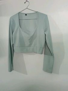 Mint Green Crop Top