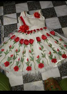 Rose Flower Themed Frock