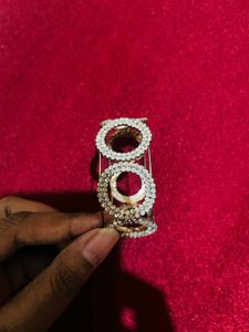 Sparkling Circle Cuff Bracelet