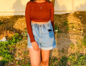 Brown Crop Top