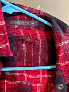 M&amp;S checkered shirt dress