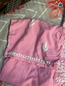 Pink Embroidered Kurta Set