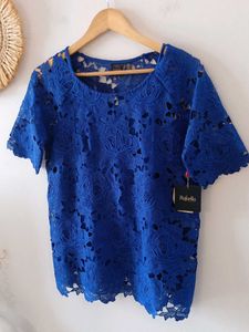 Rafaella Cobalt Blue Lace Top From USA