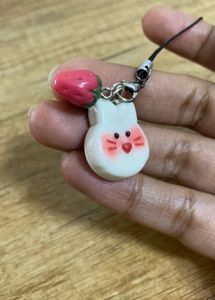 Cute Bunny &amp; Strawberry Charm