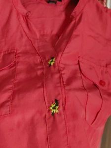 Impress! Coral Blouse - Size M