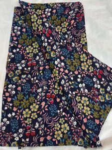 Blue Floral Print Fabric