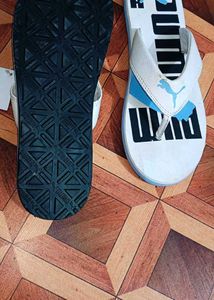 Puma White Flip Flops
