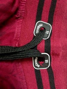 Burgundy Tie-Dye Cropped Sweatpants