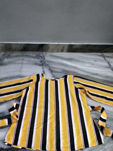 Striped Yellow Tunic Top
