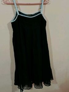 Black Sleeveless Slip Dress