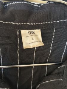 StreetStyleStore Black Cropped Shirt