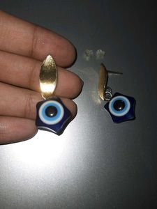 Evil Eye Star Earrings