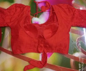 Puff Sleeve Cotton Readymade Blouse