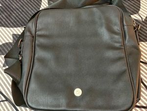 Classic Black Leather Side Bag for Men