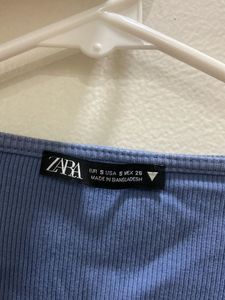Zara Blue Drawstring Long Sleeve