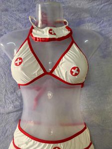 Women&#39;s Sexy Nurse Lingerie Set - 4-Piece
