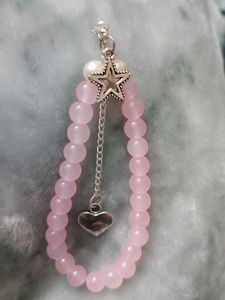 Pink Beaded phone charm