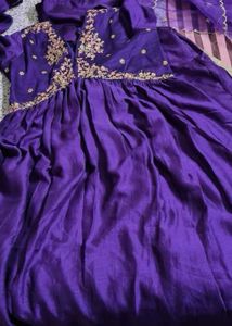 Purple Embroidered Salwar Kameez