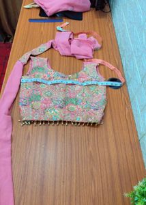 💗Elegant Pink Kurta Set &amp; Shrug🌷