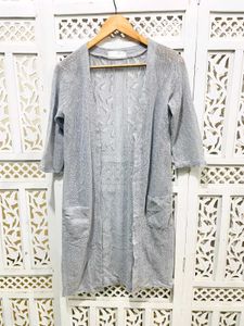 Imported Gray Knit Cardigan C