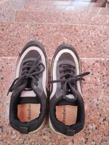 branded Black &amp; Grey Sneakers