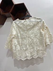 Lace white Floral Top