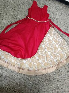 New Kids Frock With Sleeve Fabric