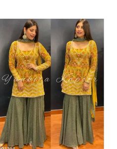 GEORGETTE WITH HAVVY EMBROIDERY WORK WIT