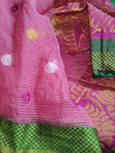 Pink &amp; Gold Indian Sari