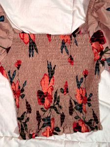 Blush Bloom Puff Sleeve Top