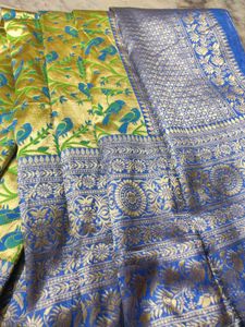 Banarasi Golden 🦜 Pattern Saree ❤‍🔥❤‍🔥❤‍🔥