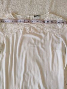 Elegant  off - White Lace Top