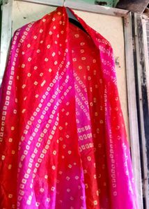 Red Bandhej Dupatta