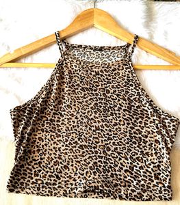 Leopard Print Halter Top