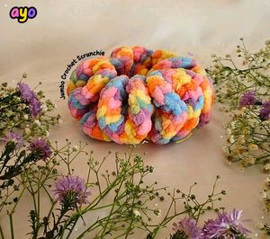 Crochet Colorful Scrunchie