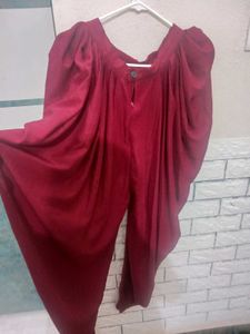 Stylish Blue and Red Pant Suit